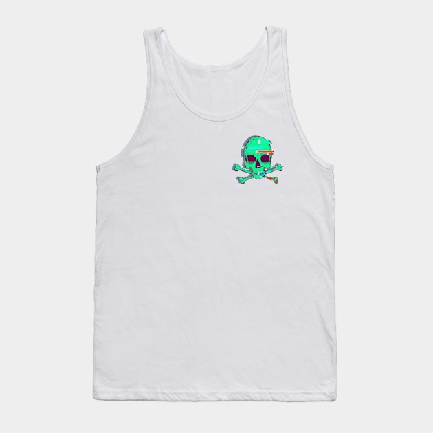 Glitch skull Tank Top by NITO